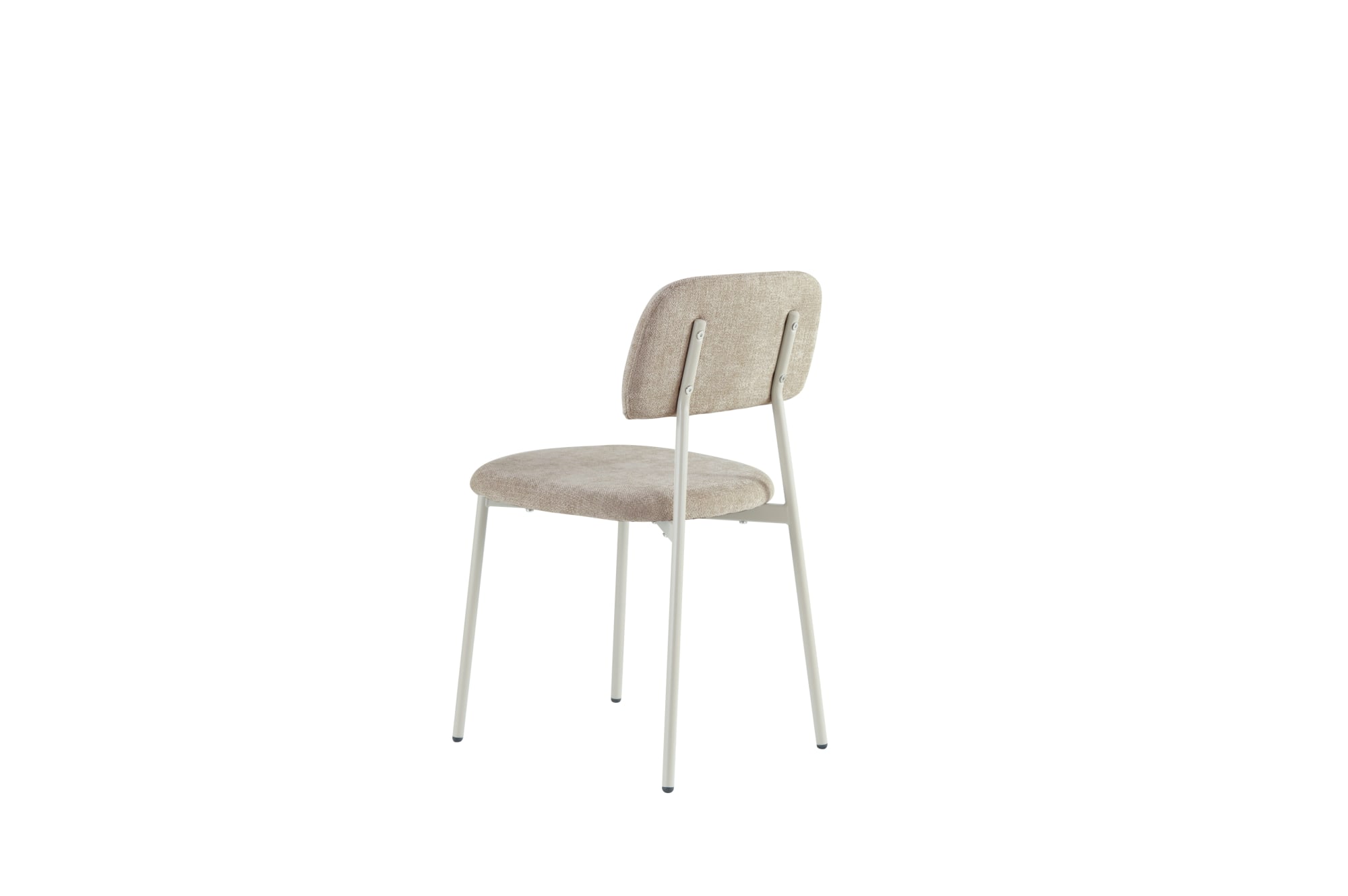 CHAISE AZRA PIED METAL TAUPE ASSISES TISSU HERITAGE SABLE