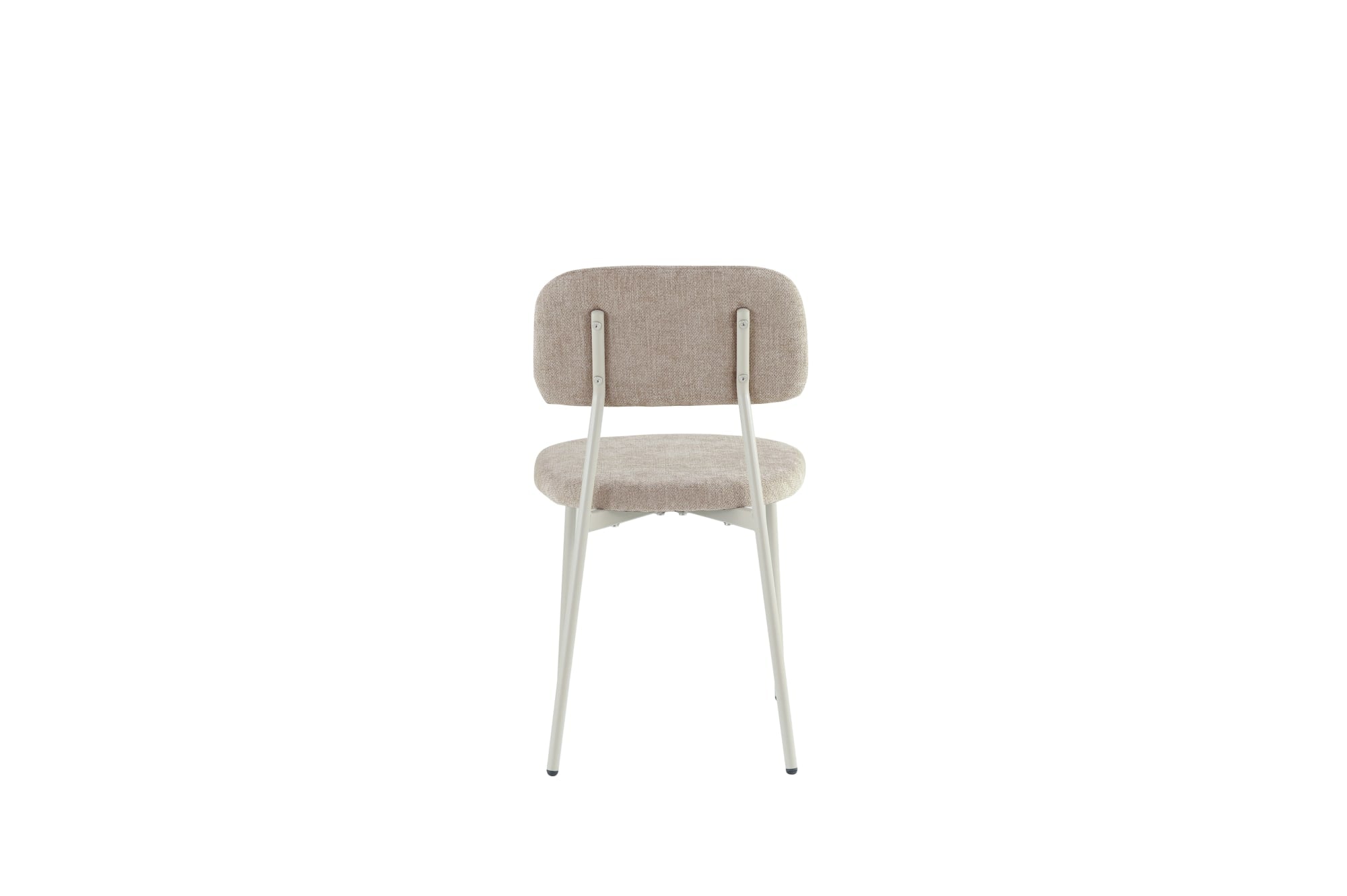 CHAISE AZRA PIED METAL TAUPE ASSISES TISSU HERITAGE SABLE