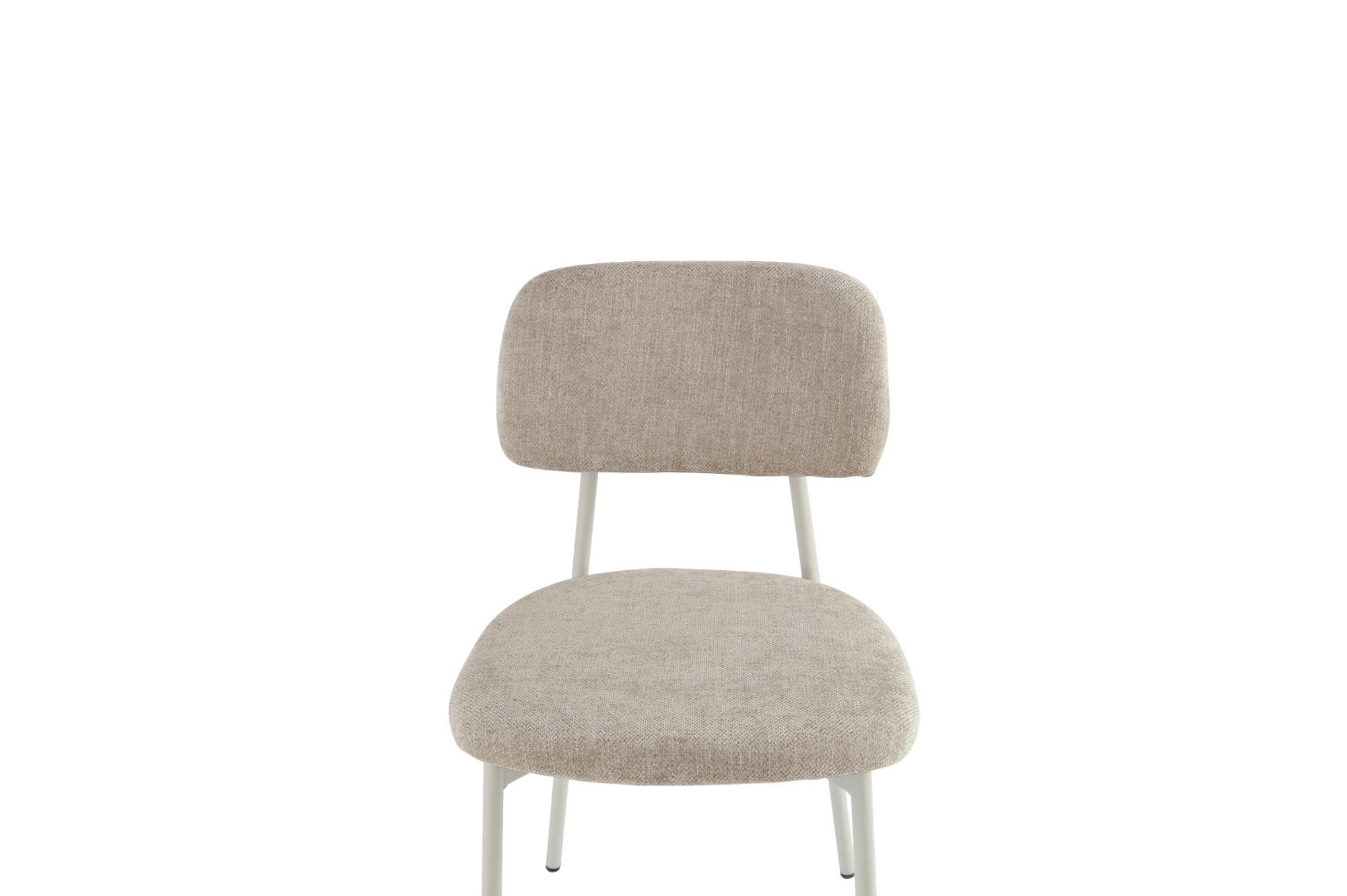 CHAISE AZRA PIED METAL TAUPE ASSISES TISSU HERITAGE SABLE
