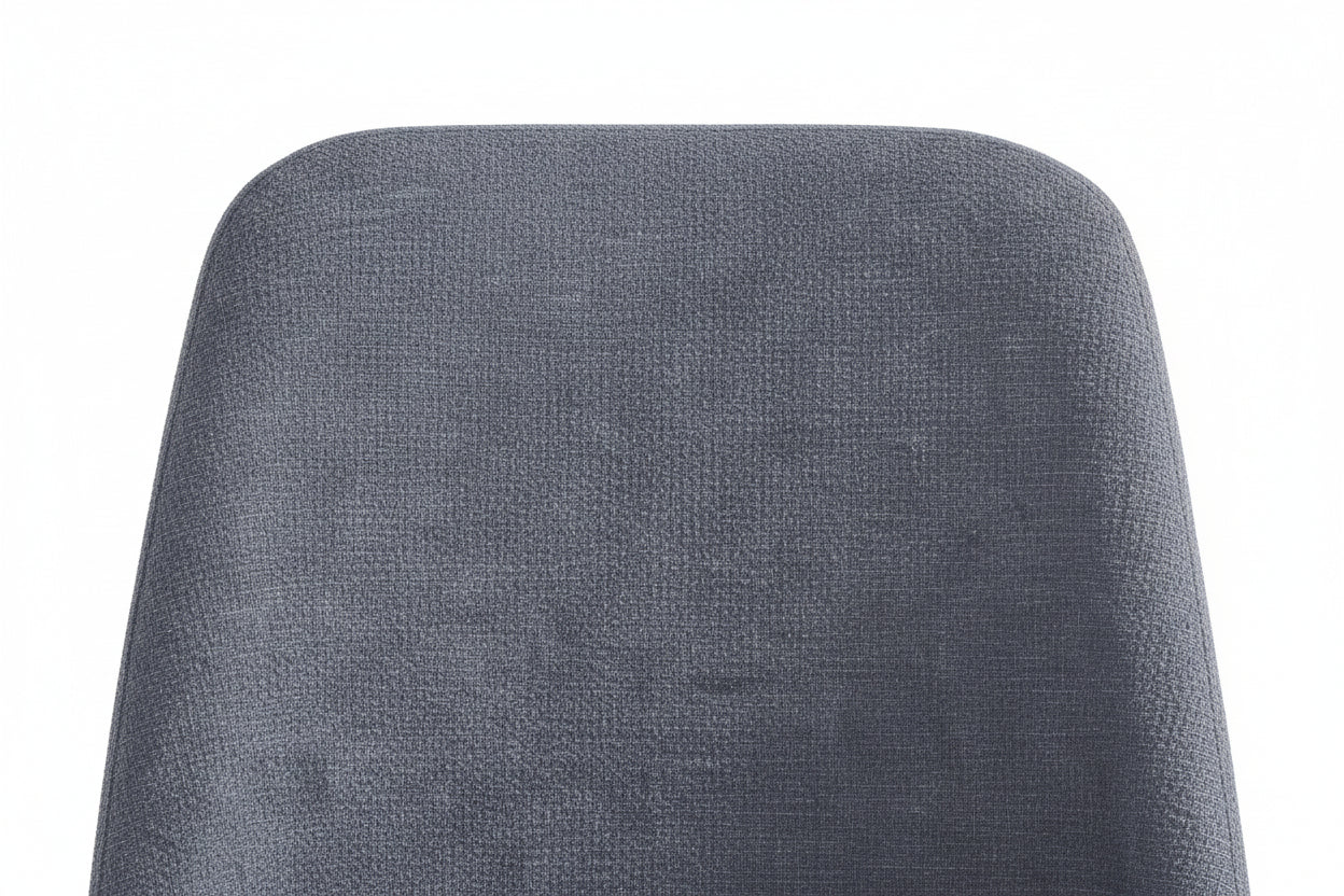 Lot 4 Chaises Salle à Manger Tissu Effet Lin Anthracite CALI