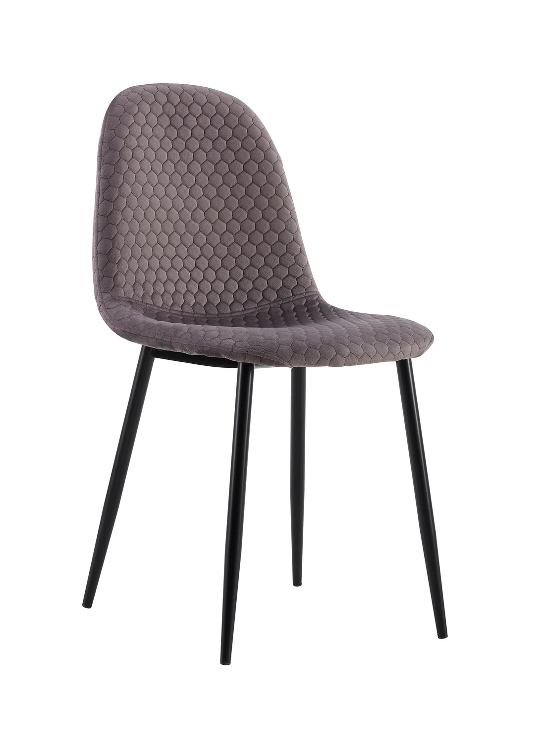Lot de 4 chaises Scandinave ALVEOLE Métal noir #couleur_anthracite