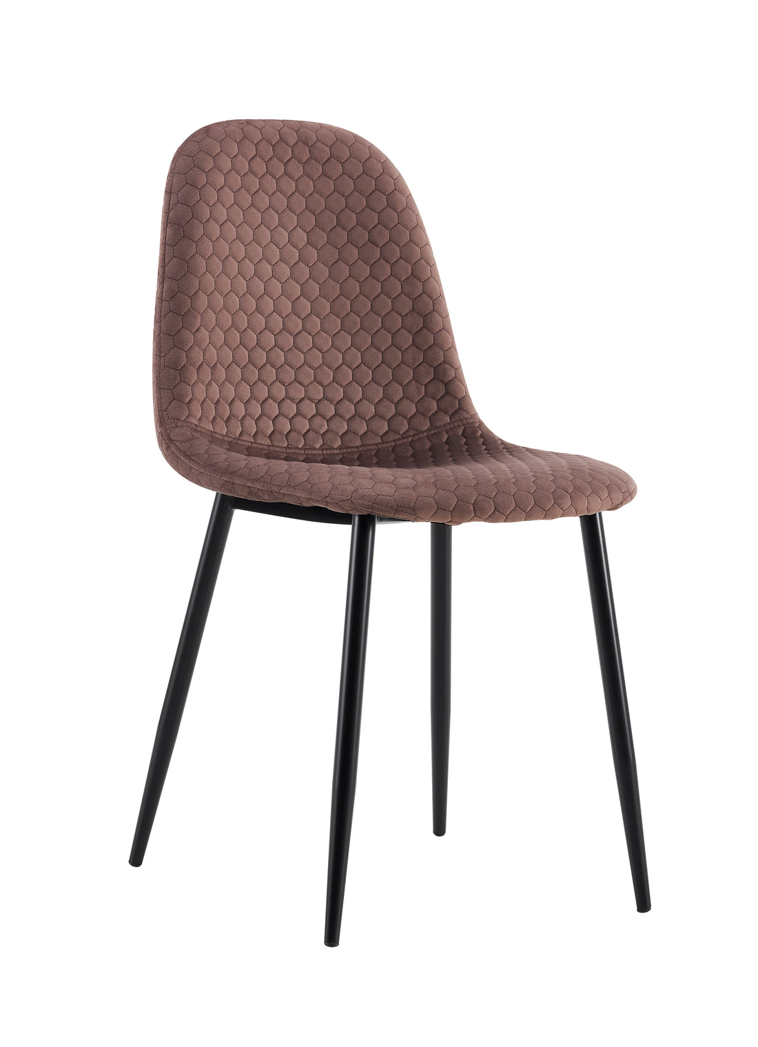 Lot de 4 chaises Scandinave ALVEOLE Métal noir #couleur_moka