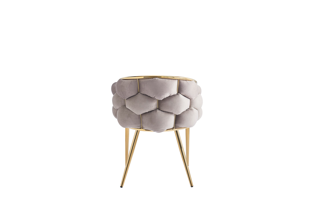 Lot de chaises BALLON pieds Gold #couleur_taupe