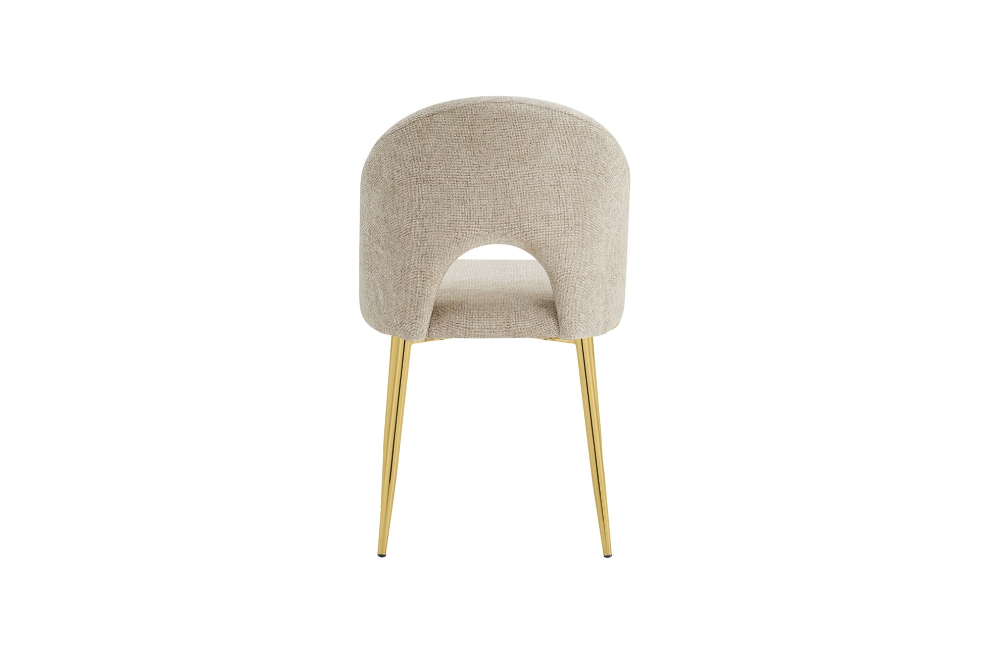 Lot de 4 chaises TEDDY Gold velours - marron glacé #couleur_marron_glace