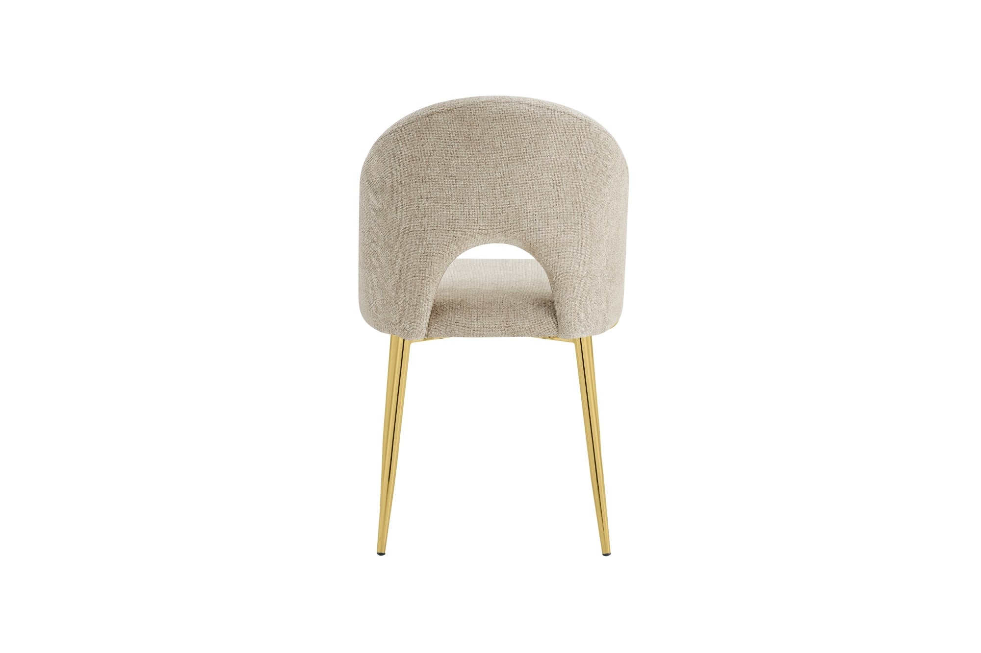 Lot de 4 chaises TEDDY Gold velours - marron glacé #couleur_marron_glace