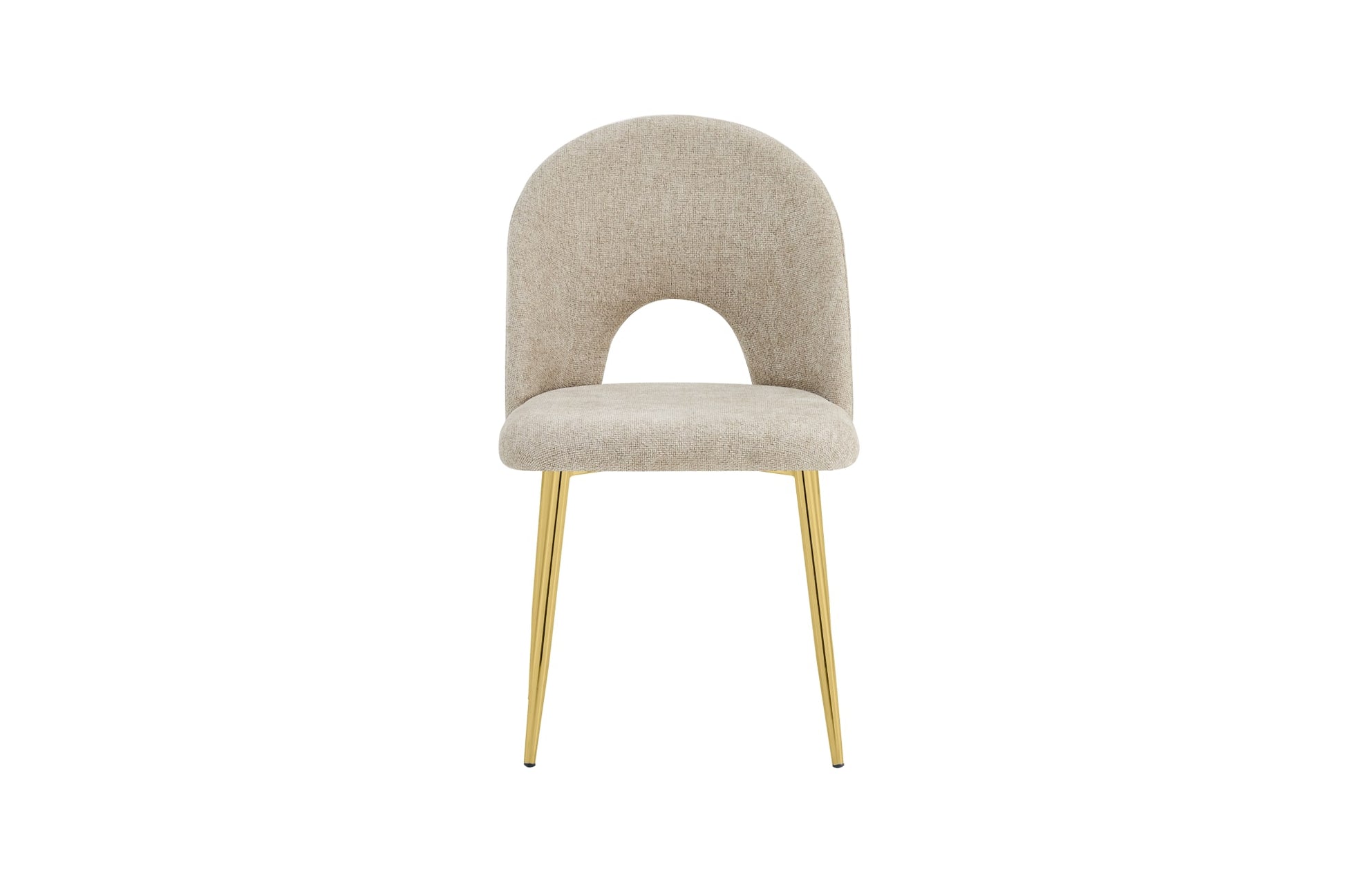 Lot de 4 chaises TEDDY Gold velours - marron glacé #couleur_marron_glace