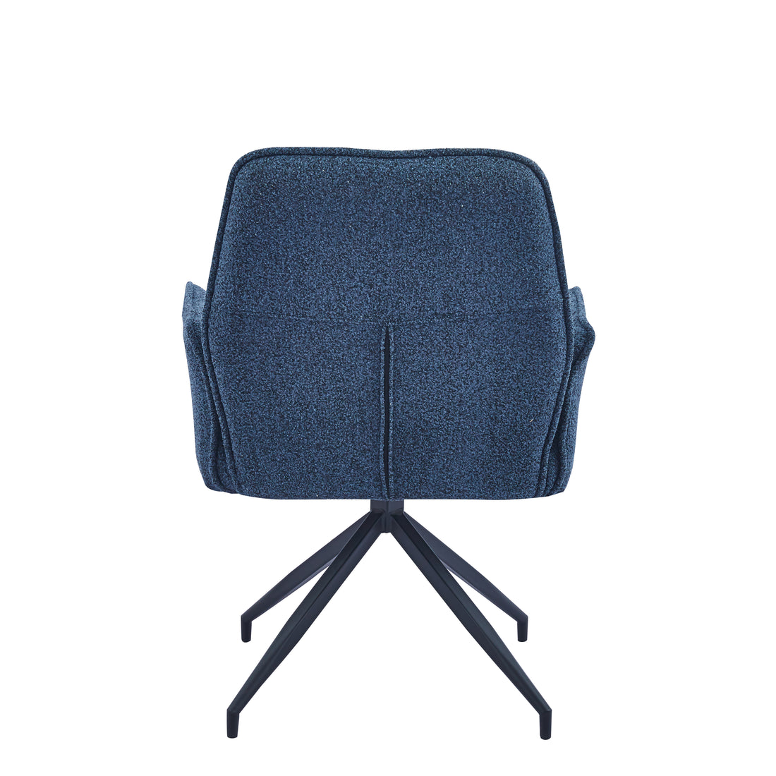 Chaise de bureau LUTETIA Métal Noir & Tissu Tweed #couleur_bleu