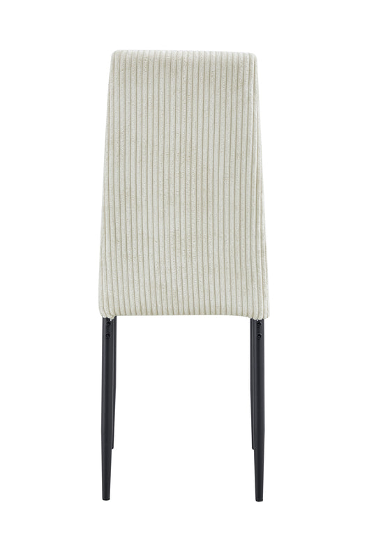 Lot de 4 chaises KLARNA PIEDS NOIR COTELE #couleur_écru