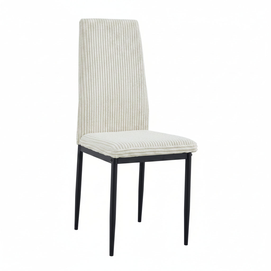 Lot de 4 chaises KLARNA PIEDS NOIR COTELE #couleur_écru