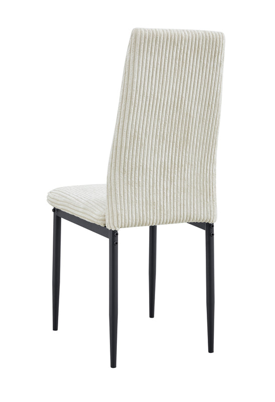 Lot de 4 chaises KLARNA PIEDS NOIR COTELE #couleur_écru