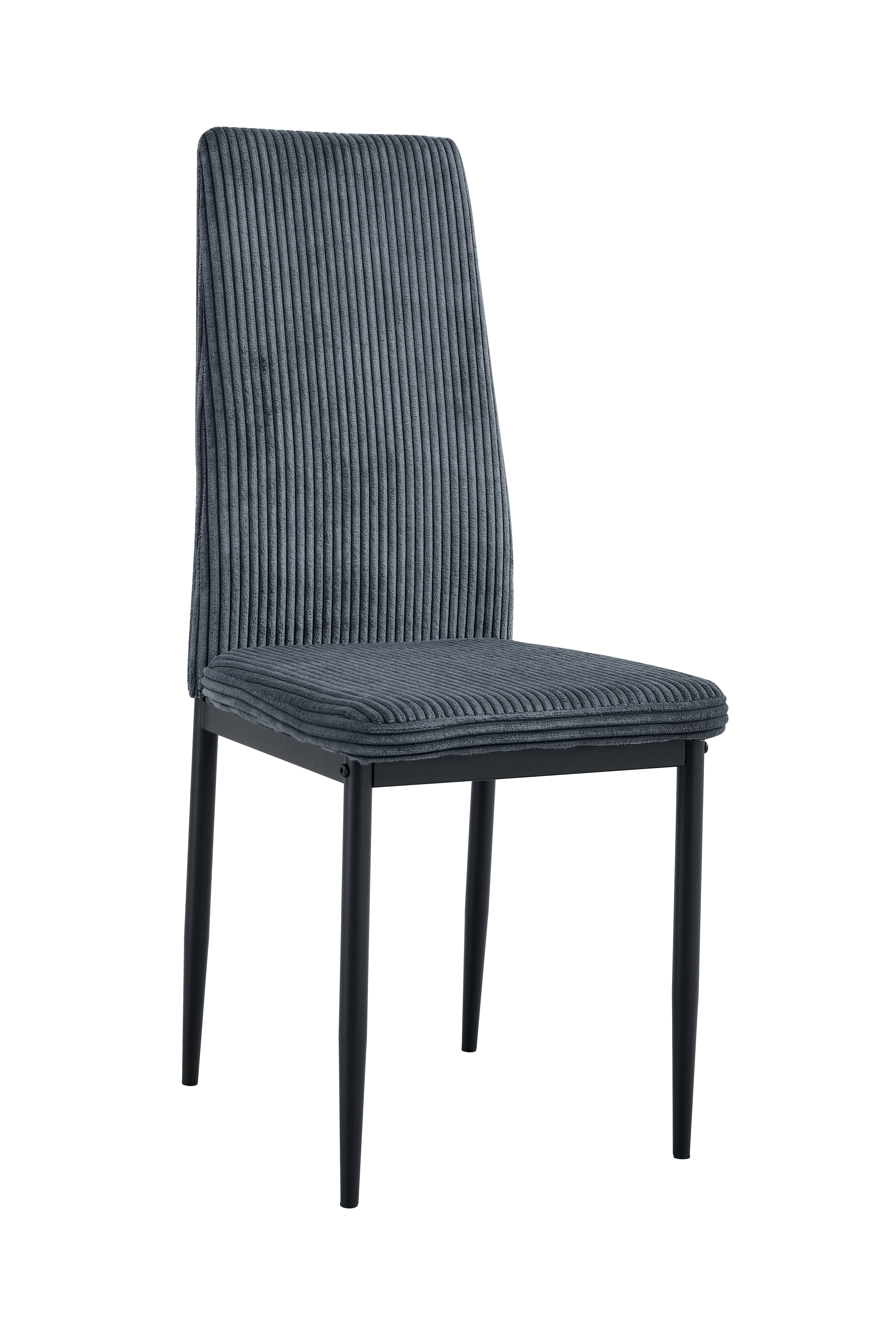 Lot de 4 chaises KLARNA PIEDS NOIR COTELE #couleur_gris