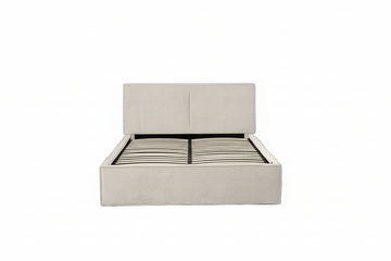 LIT DOUBLE COFFRE OLIVIA CHENILLE BEIGE 140X190CM