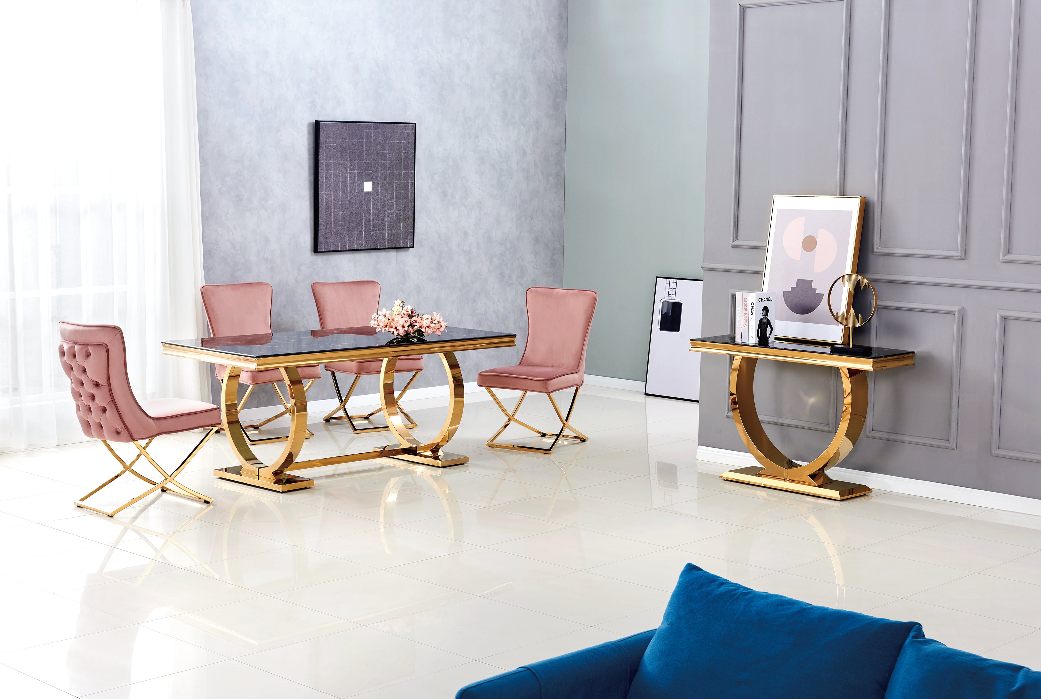 Console OMEGA Gold 120x40x78 cm