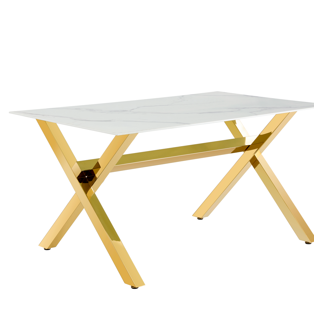 Table à manger IXE gold XXL verre trempé 180x90x75 cm