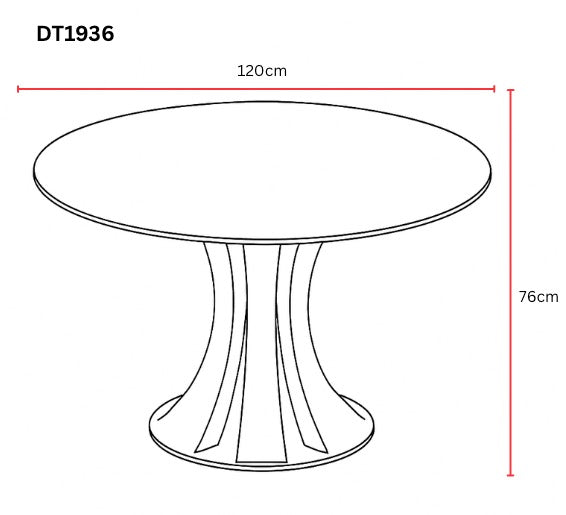 Table à Manger Ronde JUDITH – Chrome & Verre Trempé – Ø120 cm