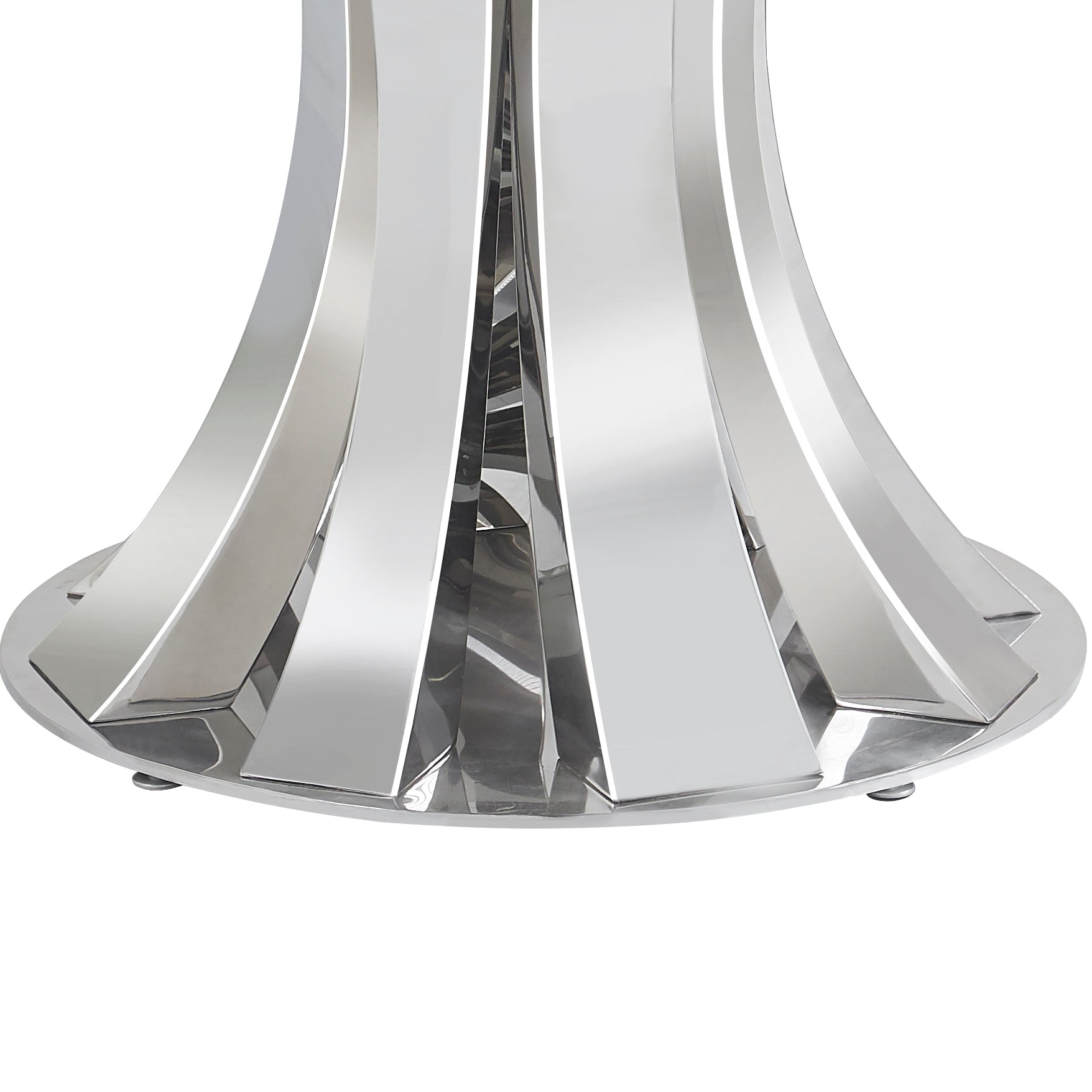 Table à Manger Ronde JUDITH – Chrome & Verre Trempé – Ø120 cm