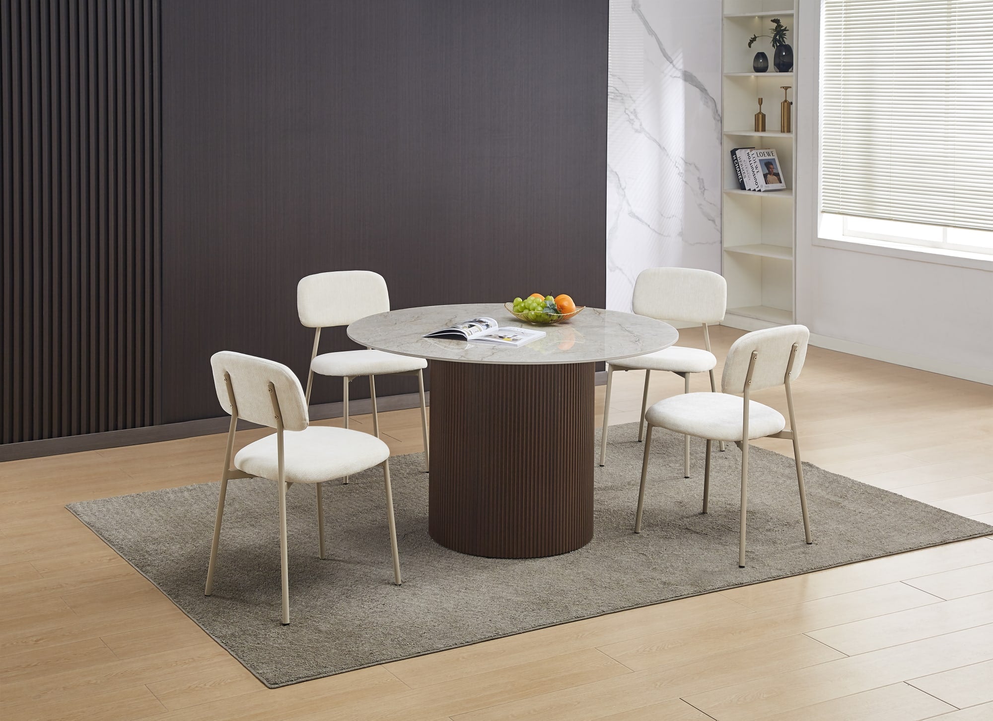 CHAISE AZRA PIED METAL TAUPE ASSISES TISSU HERITAGE
BEIGE