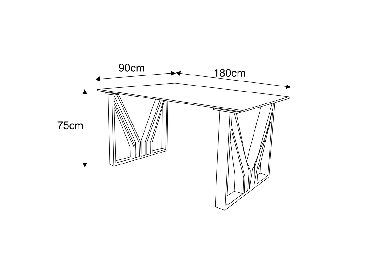 Table à manger IGREC Chrome transparent