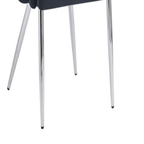 Lot de 2 chaises BALLON pieds chrome assise en Velours Noir