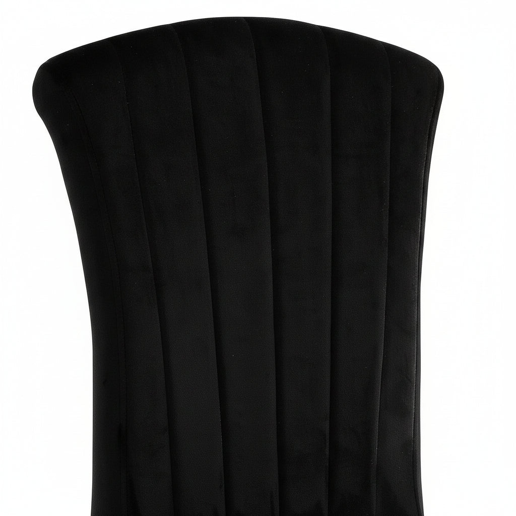 Lot de 6 Chaises baroque LOUIS Gold Velours Noir