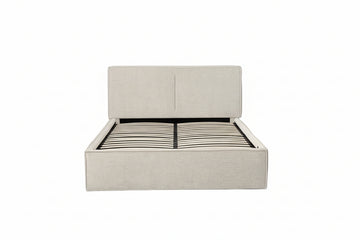 LIT DOUBLE COFFRE OLIVIA CHENILLE BEIGE 160X200CM