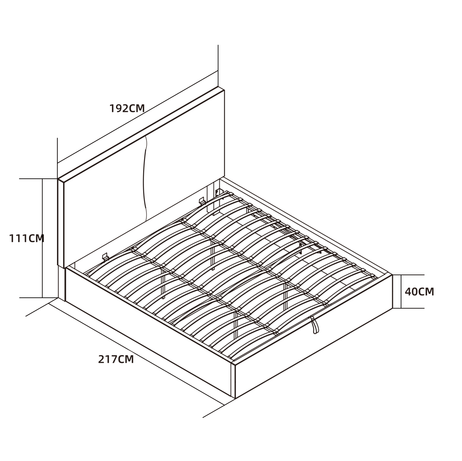 LIT DOUBLE COFFRE OLIVIA CHENILLE BEIGE 180X200CM