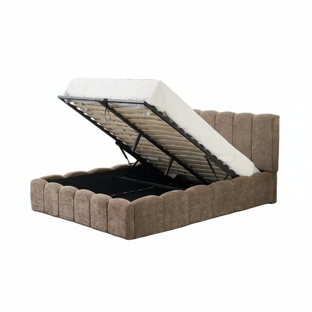 Lit coffre double 140x190 cm #couleur_moka