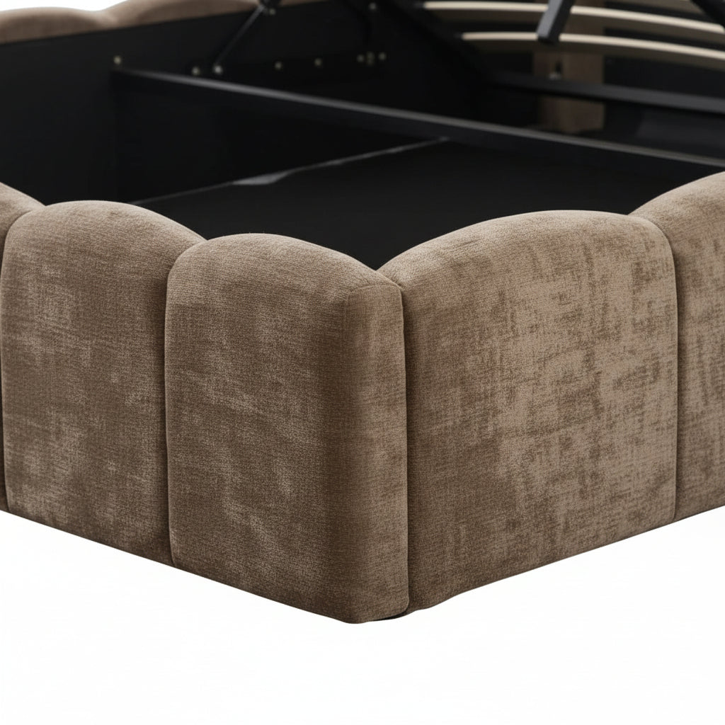 Lit coffre double 160x200 cm #couleur_moka