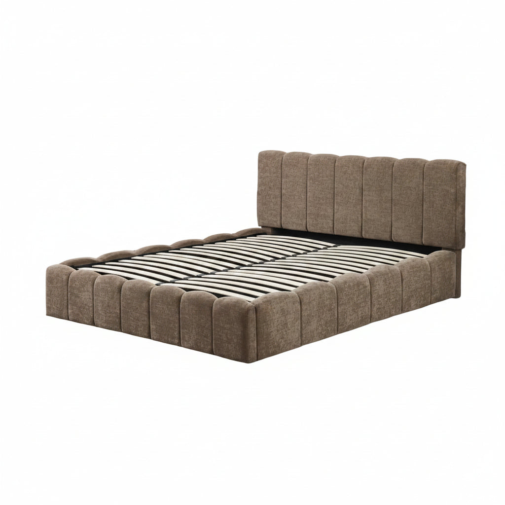 Lit coffre double 180x200 cm #couleur_moka
