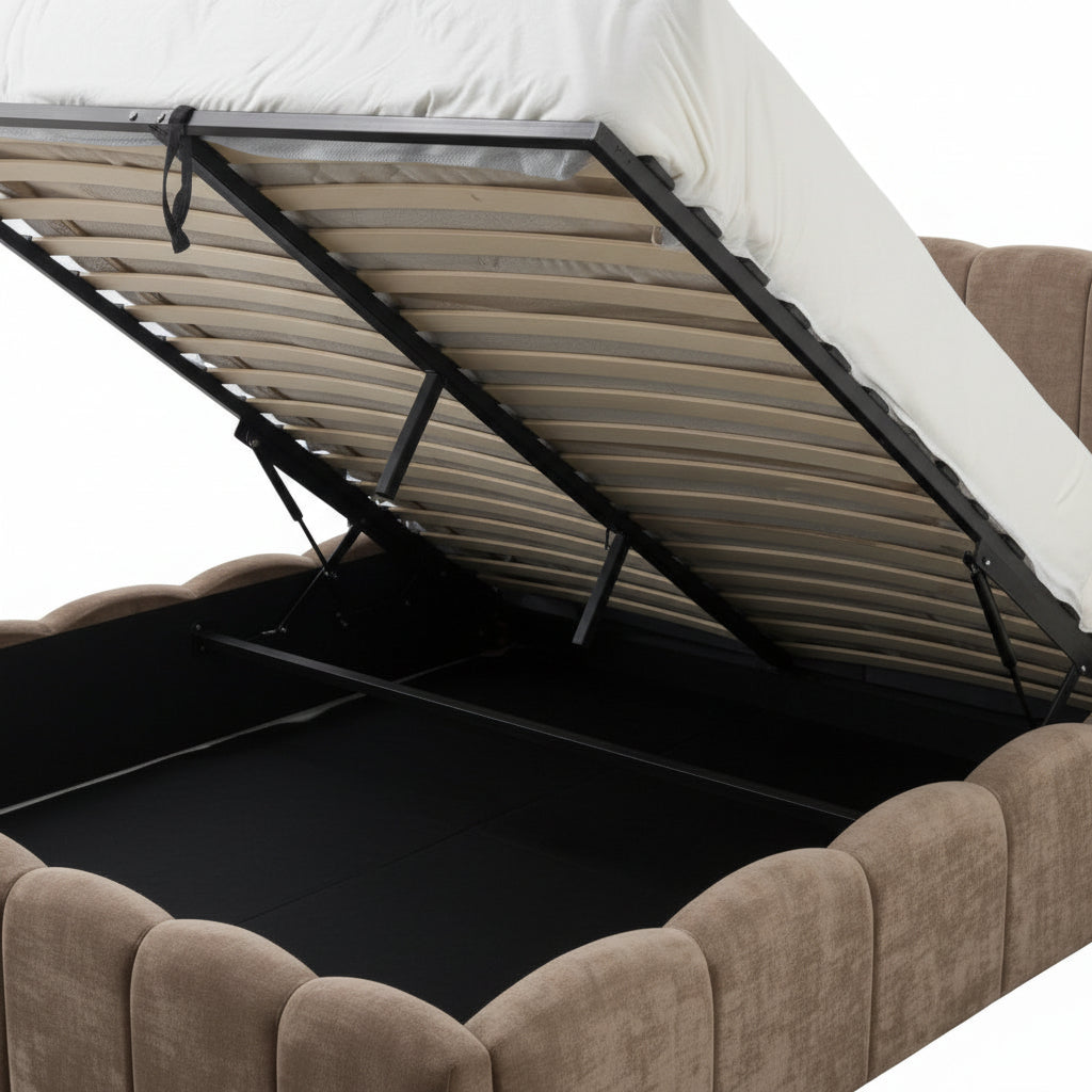 Lit coffre double 180x200 cm #couleur_moka