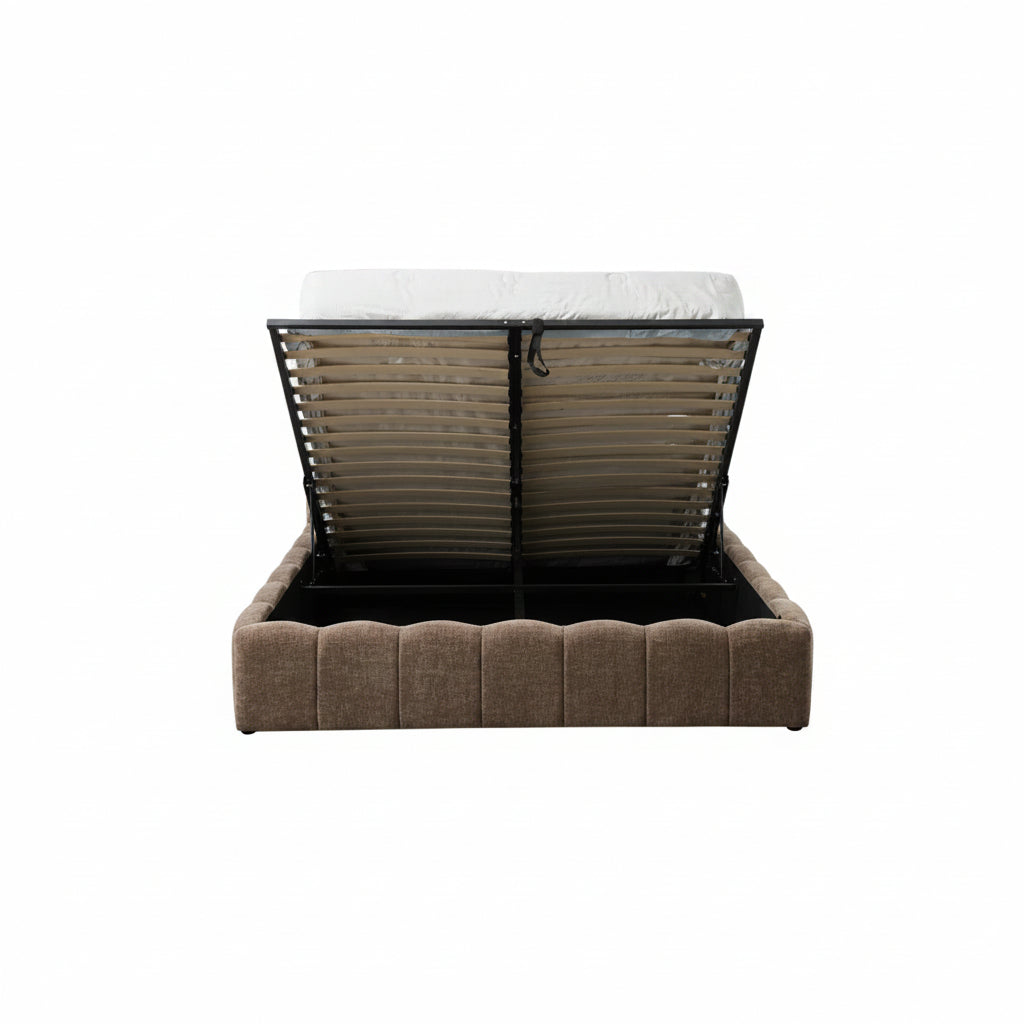 Lit coffre double 180x200 cm #couleur_moka