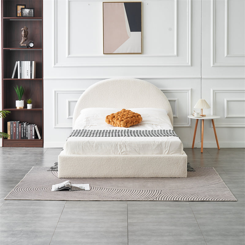Lit Coffre VALENTINA 180x200 cm Doudou Blanc avec rangement intégré