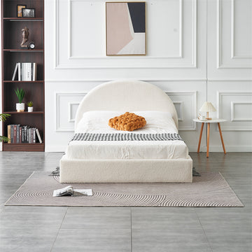 Lit Coffre VALENTINA 180x200 cm Doudou Blanc avec rangement intégré