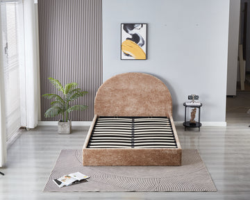Lit Double Coffre Polaire Moka 140x190 cm #couleur_moka