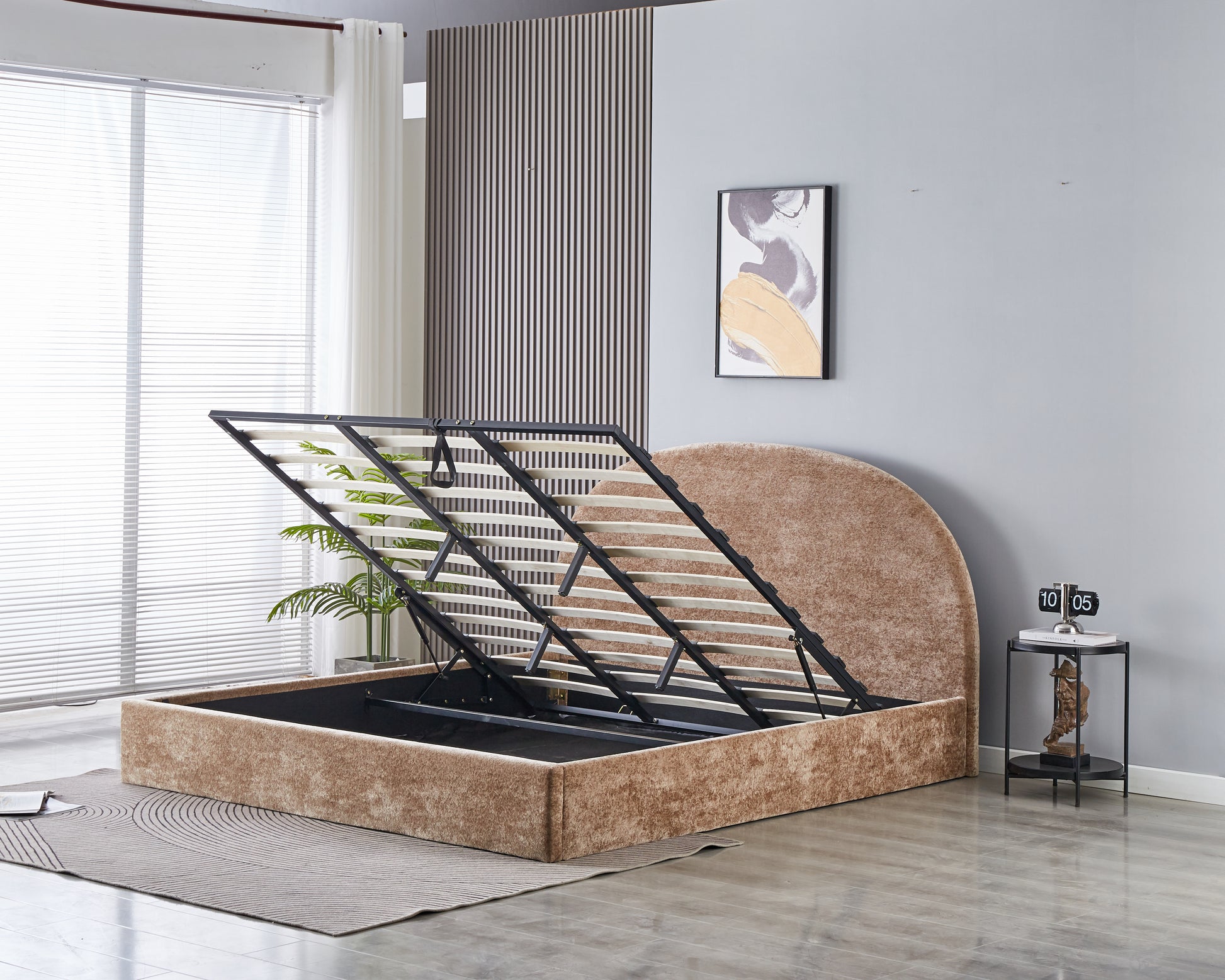 Lit Double Coffre Polaire Moka 180x200 #couleur_moka