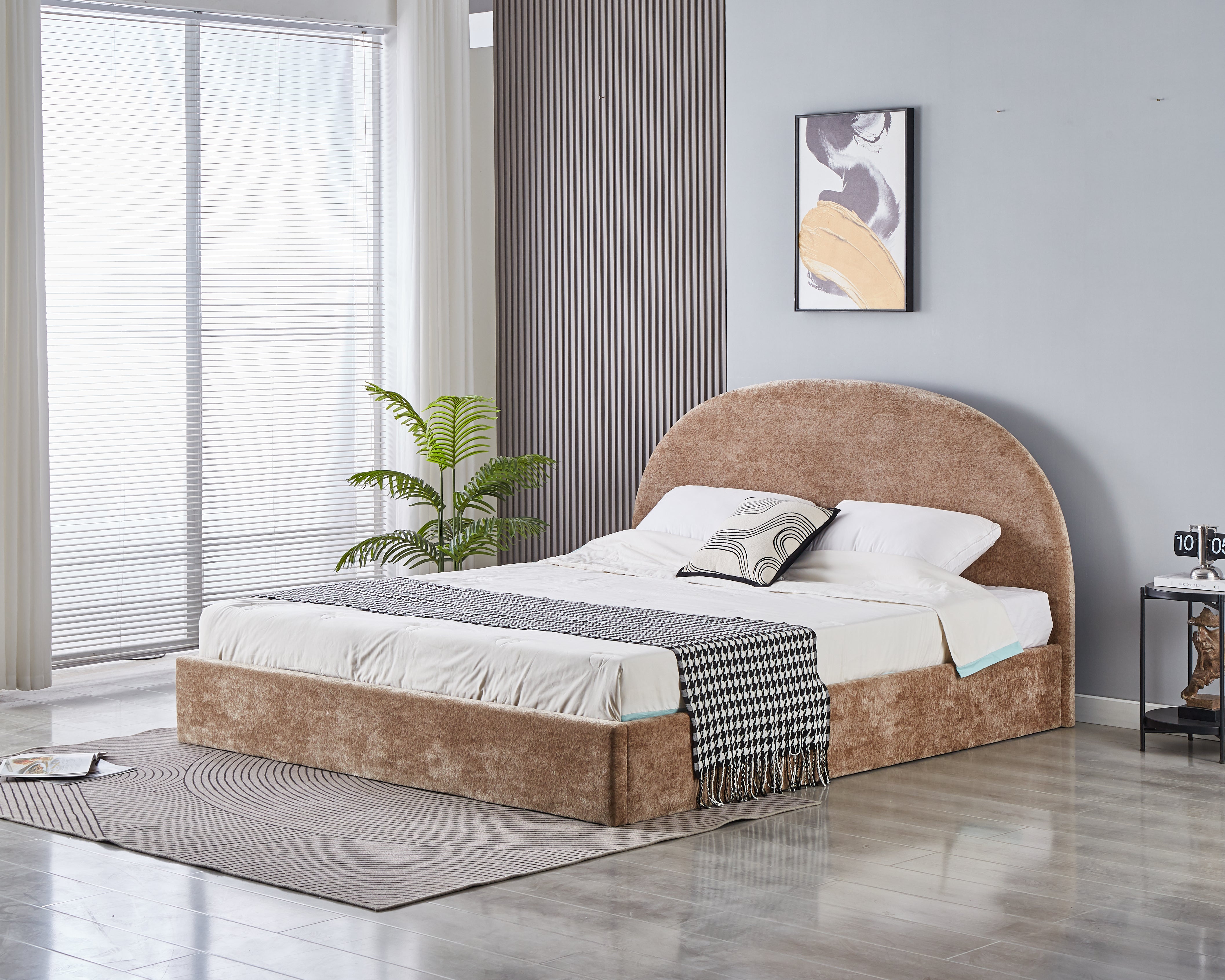 Lit Double Coffre Polaire Moka 180x200 #couleur_moka