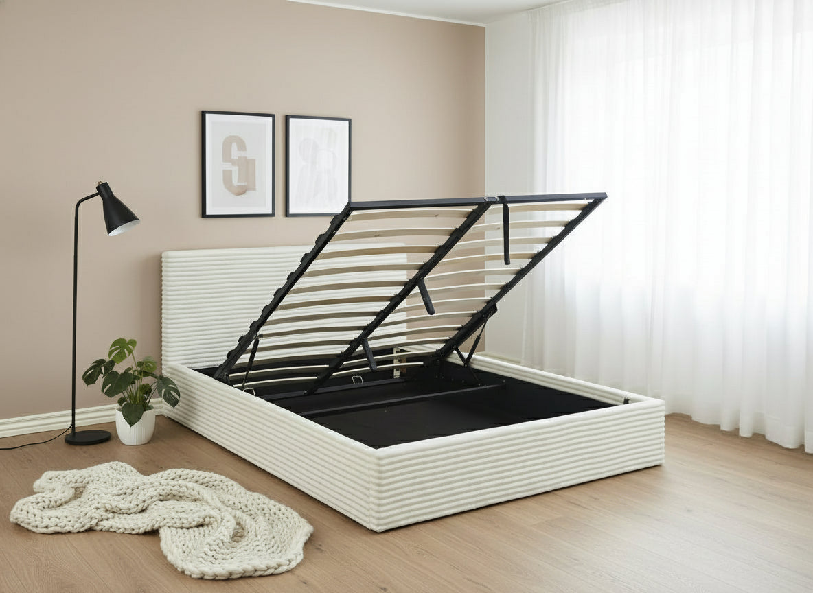 LIT COFFRE MAIA COTELE ECRU 160x200cm