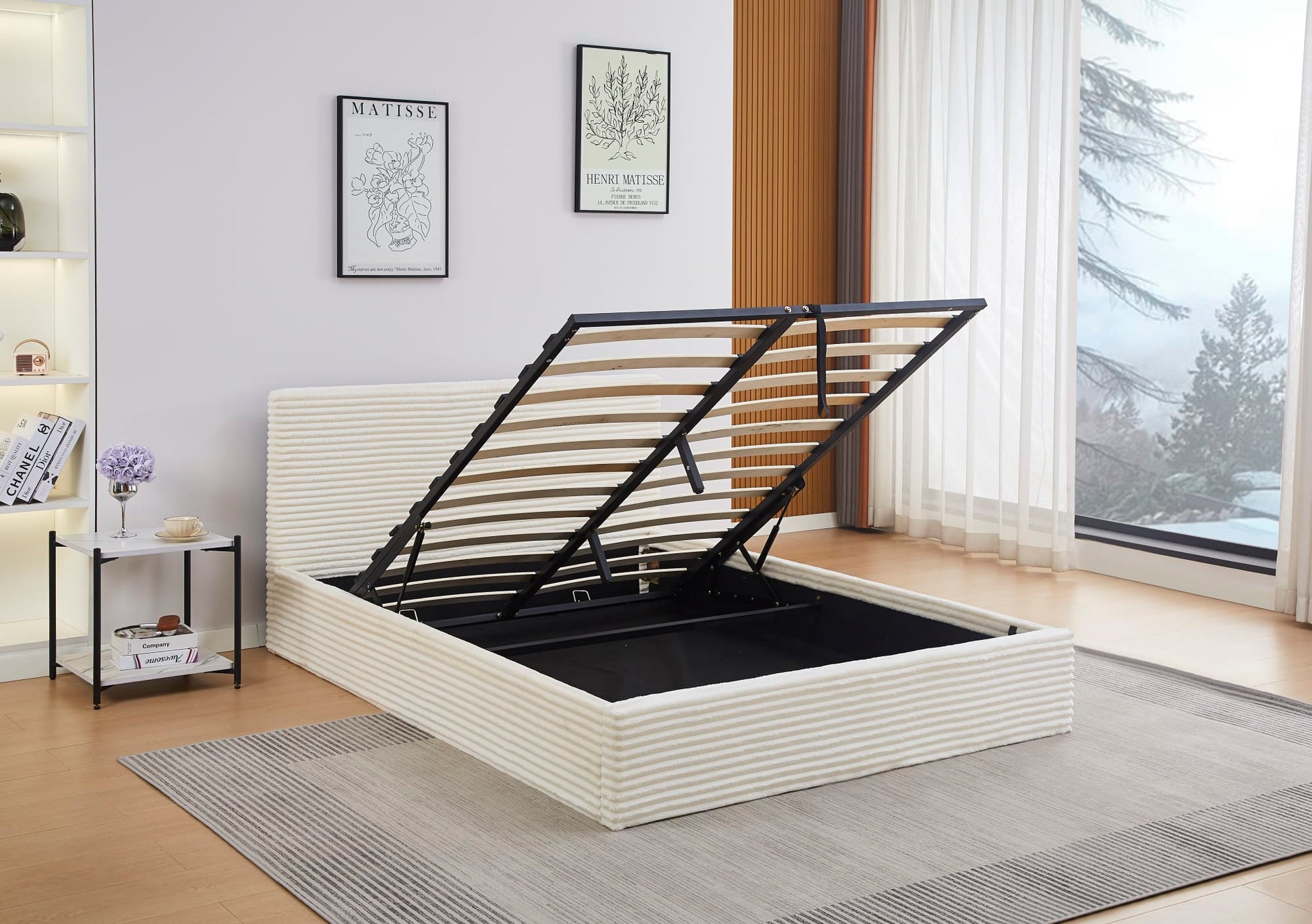 LIT COFFRE MAIA COTELE ECRU 140x190cm