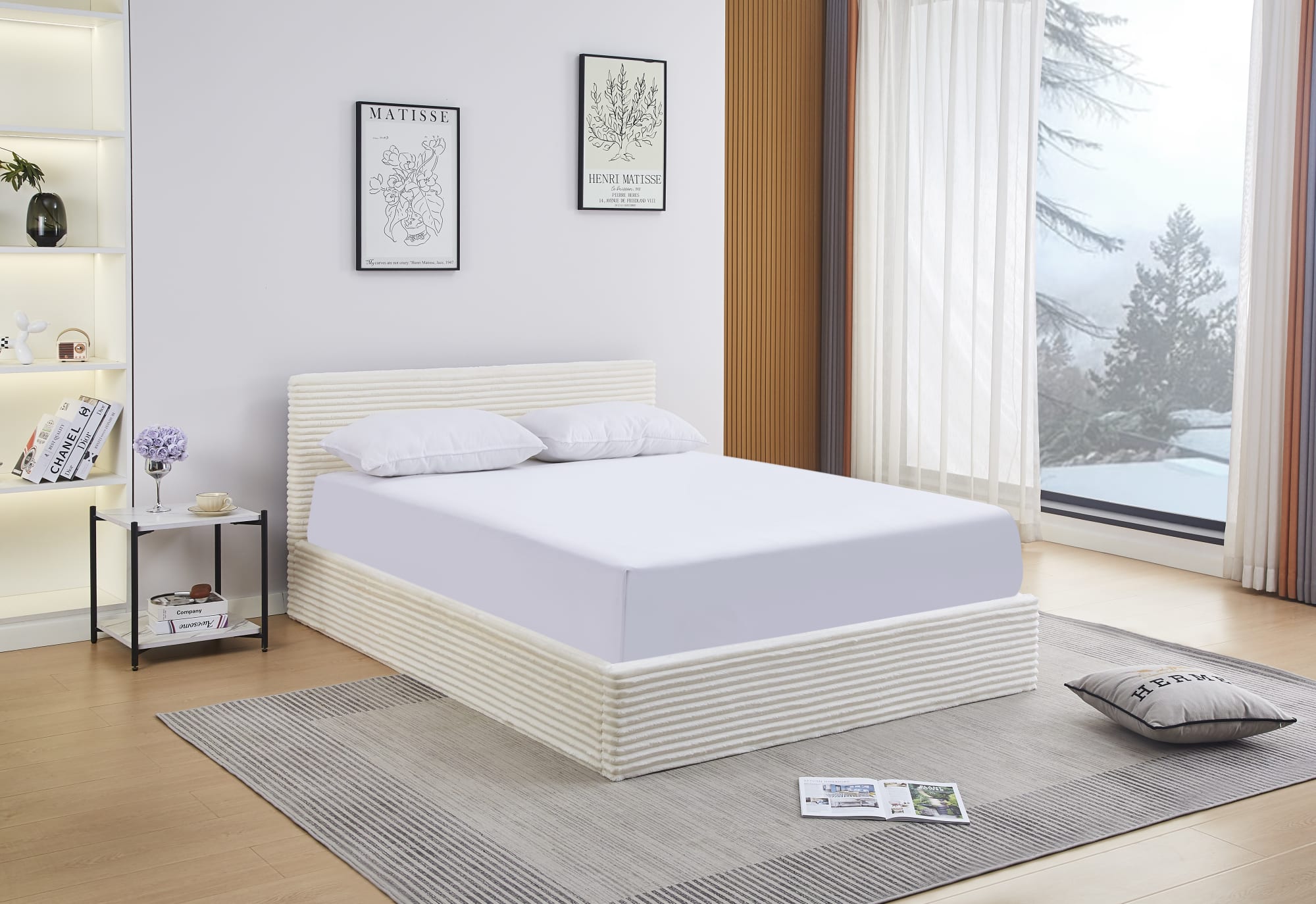 LIT COFFRE MAIA COTELE ECRU 140x190cm