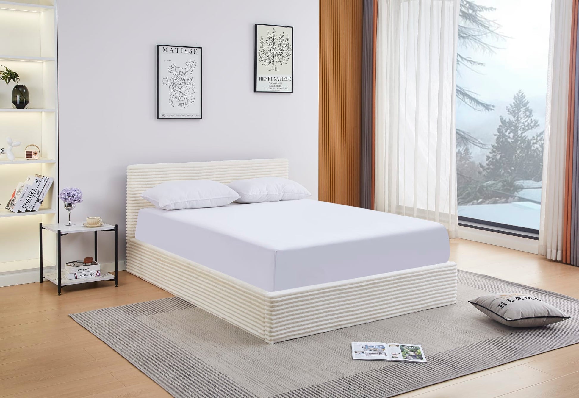 LIT COFFRE MAIA COTELE ECRU 160x200cm