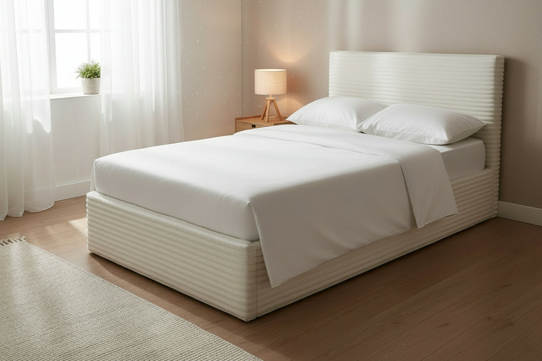 LIT COFFRE MAIA COTELE ECRU 90x190cm