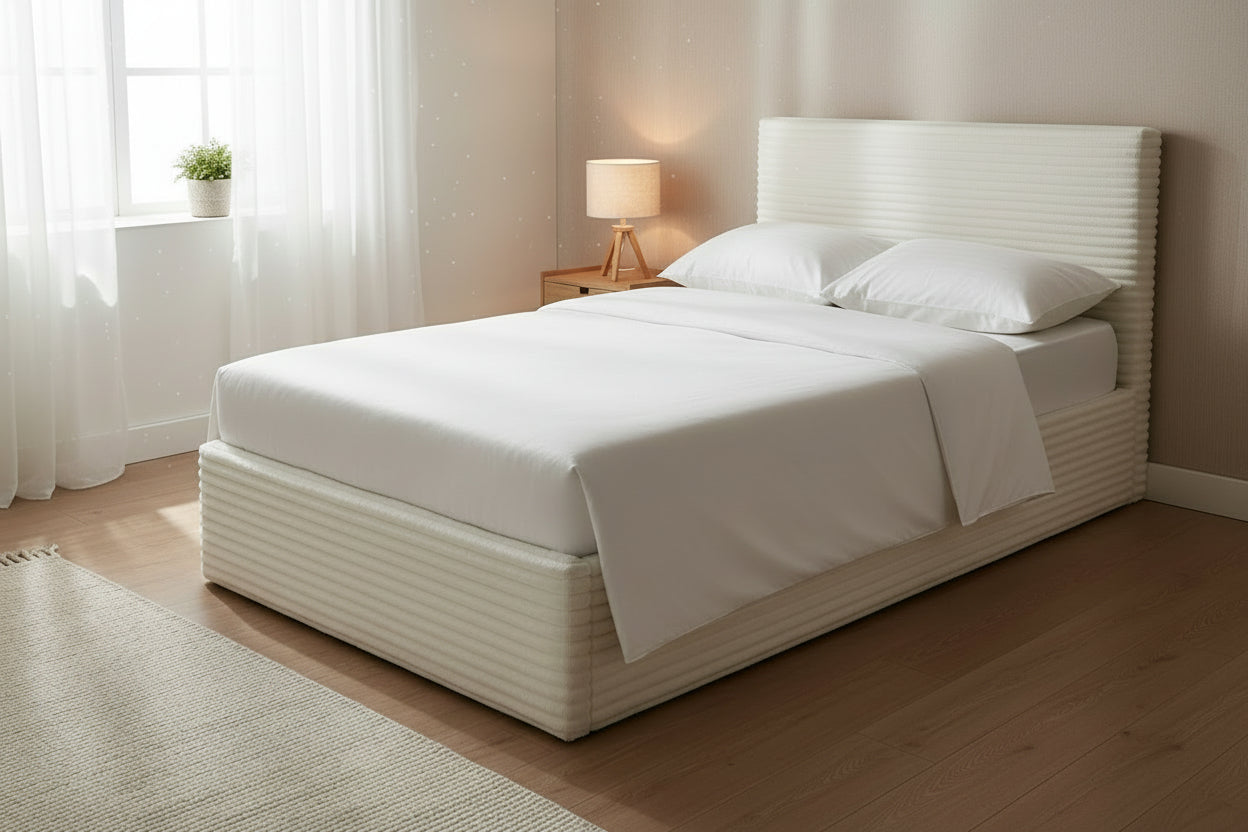 LIT COFFRE MAIA COTELE ECRU 90x190cm