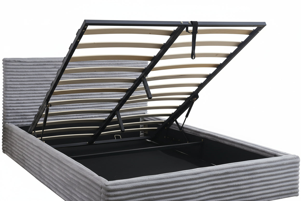 LIT COFFRE MAIA COTELE GRIS 140x190cm