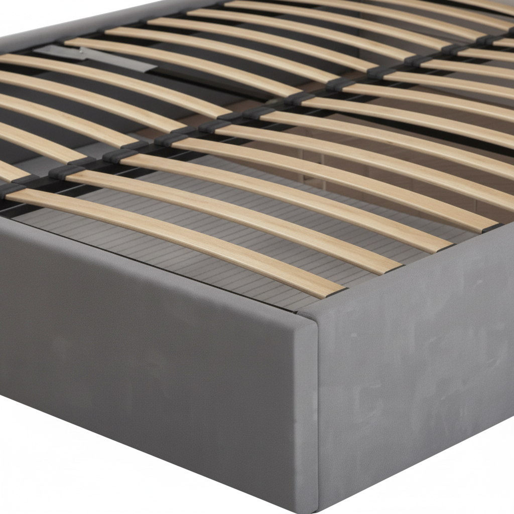 Lit coffre 90x190 velours gris sommier inclus - CAMILLE #couleur_gris