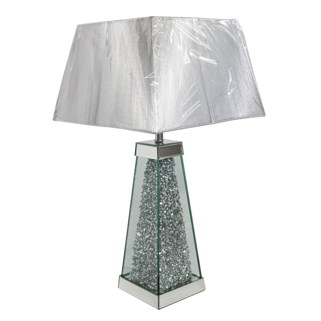 Lampe STRASS décor strass 16x16x52 cm #couleur_argent