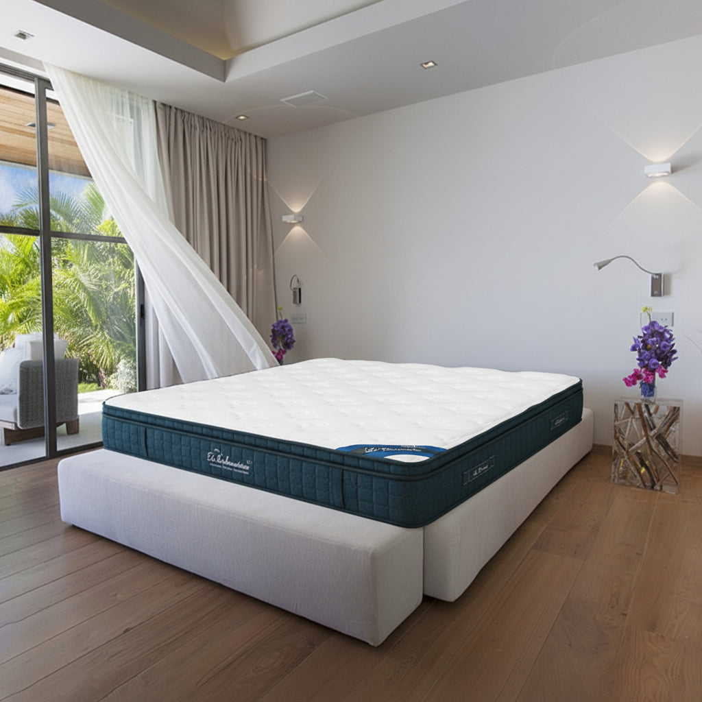 Matelas LE CONCORDE 140x190x25 cm à ressorts ensachés #couleur_blanc