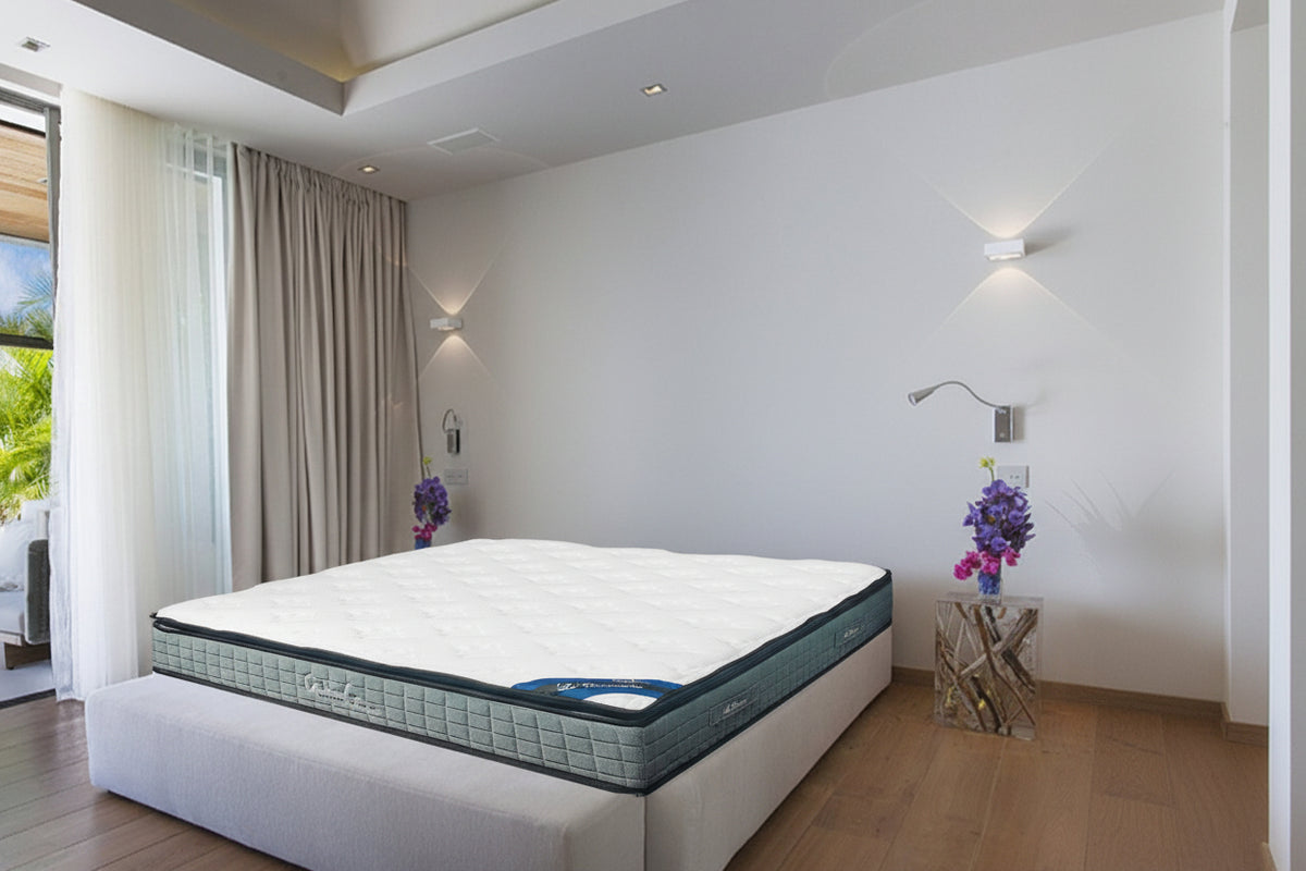 Matelas LE CONCORDE 160x200x25 cm à ressorts ensachés #couleur_blanc