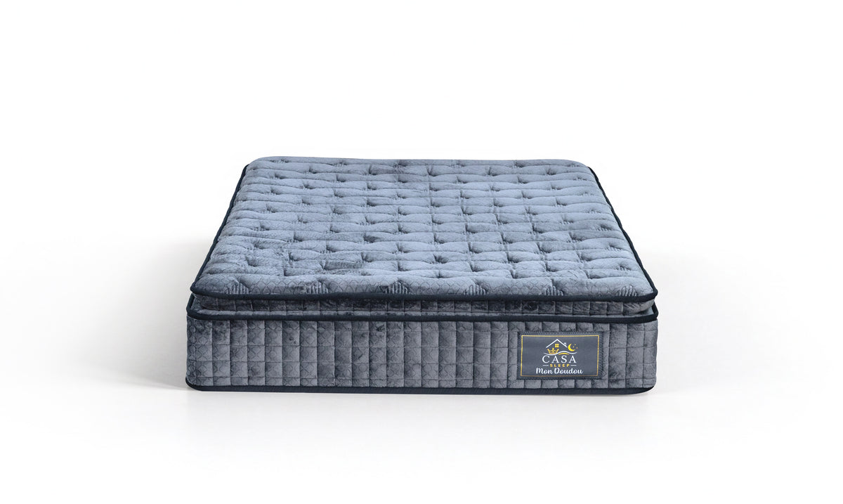 Matelas 160 × 200 cm anthracite — Matelas seul, vue de face