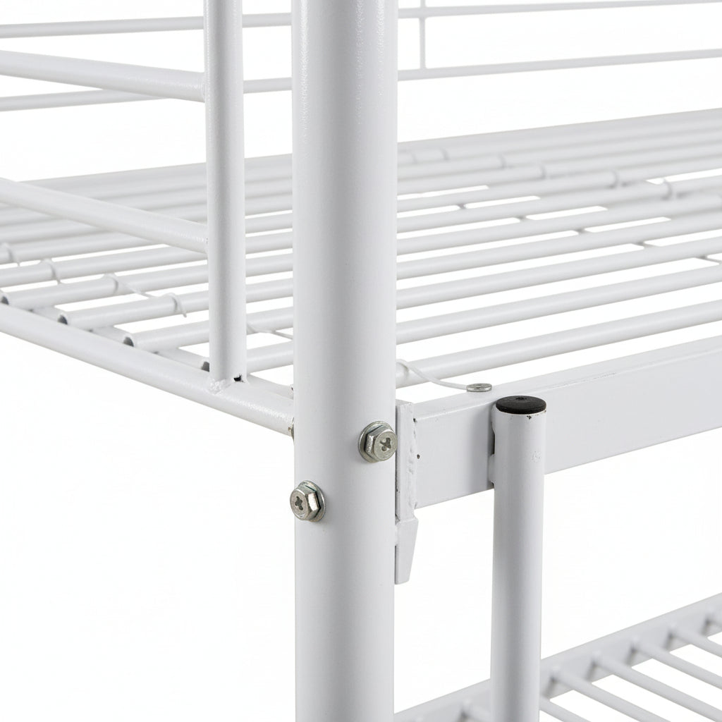 Pack Lit superposé en métal blanc 3 couchages 90x190 avec matelas TRIPLE