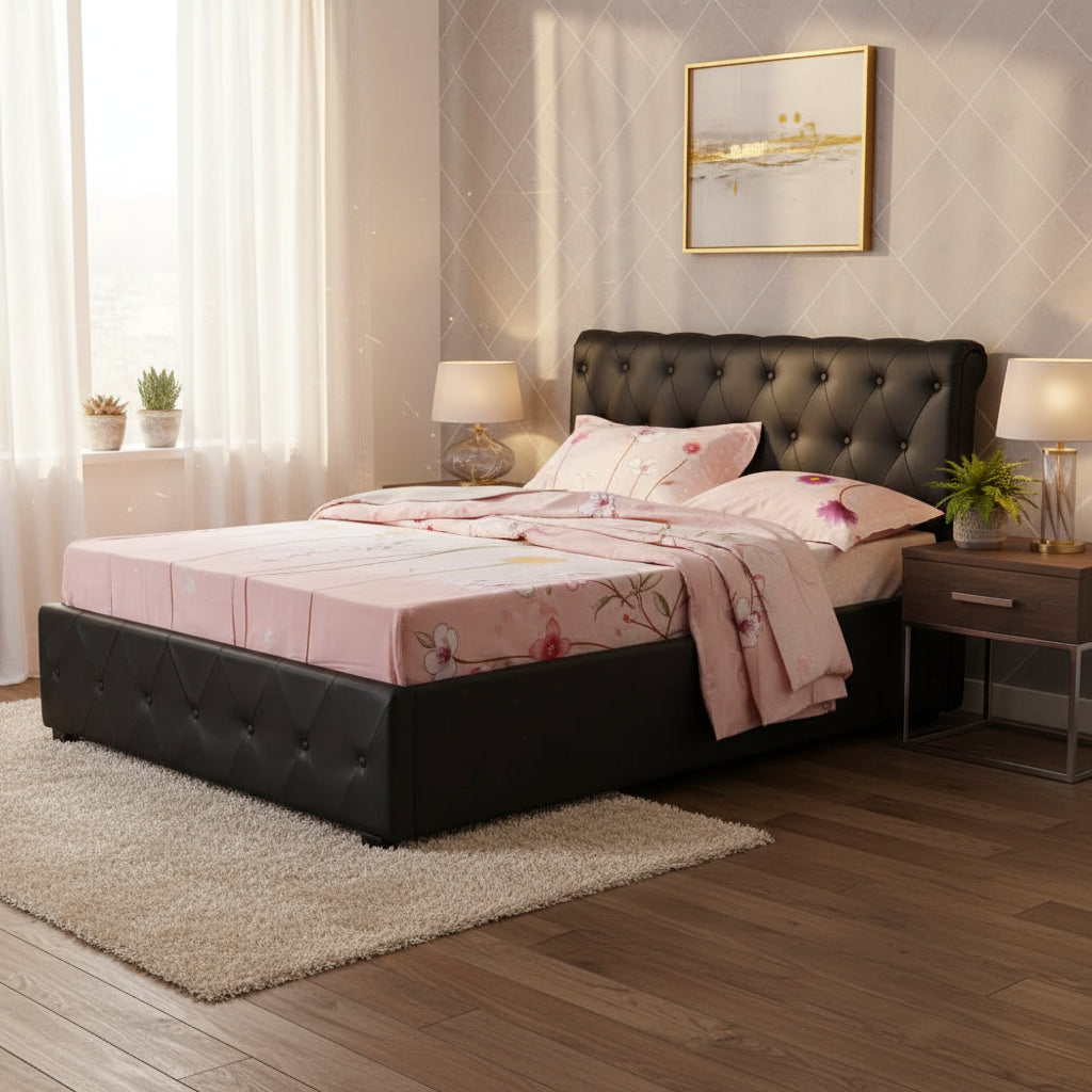 Lit 2 places 160x200 cm COCTO simili cuir sommier inclus